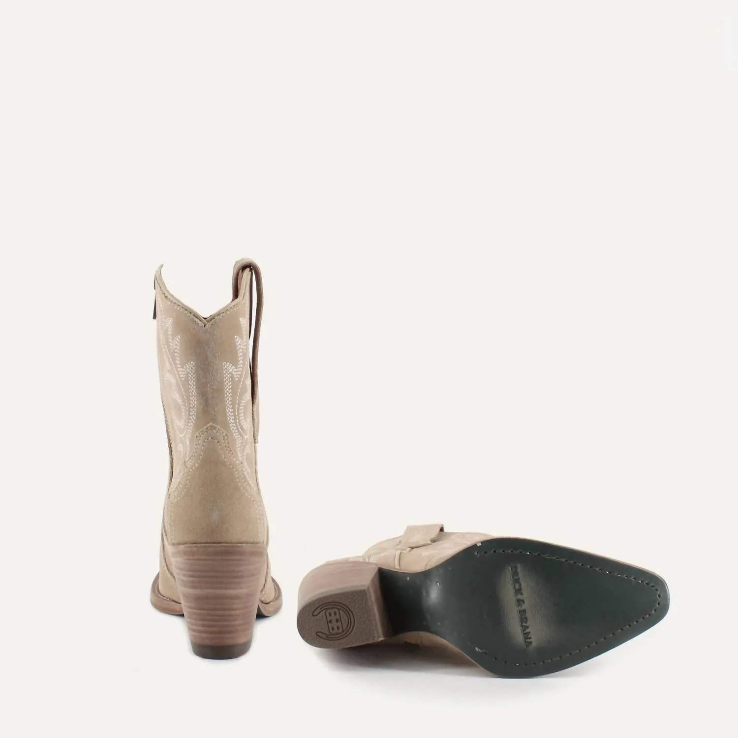 Women's Brooke Leather Cowgirl Boots In Beige