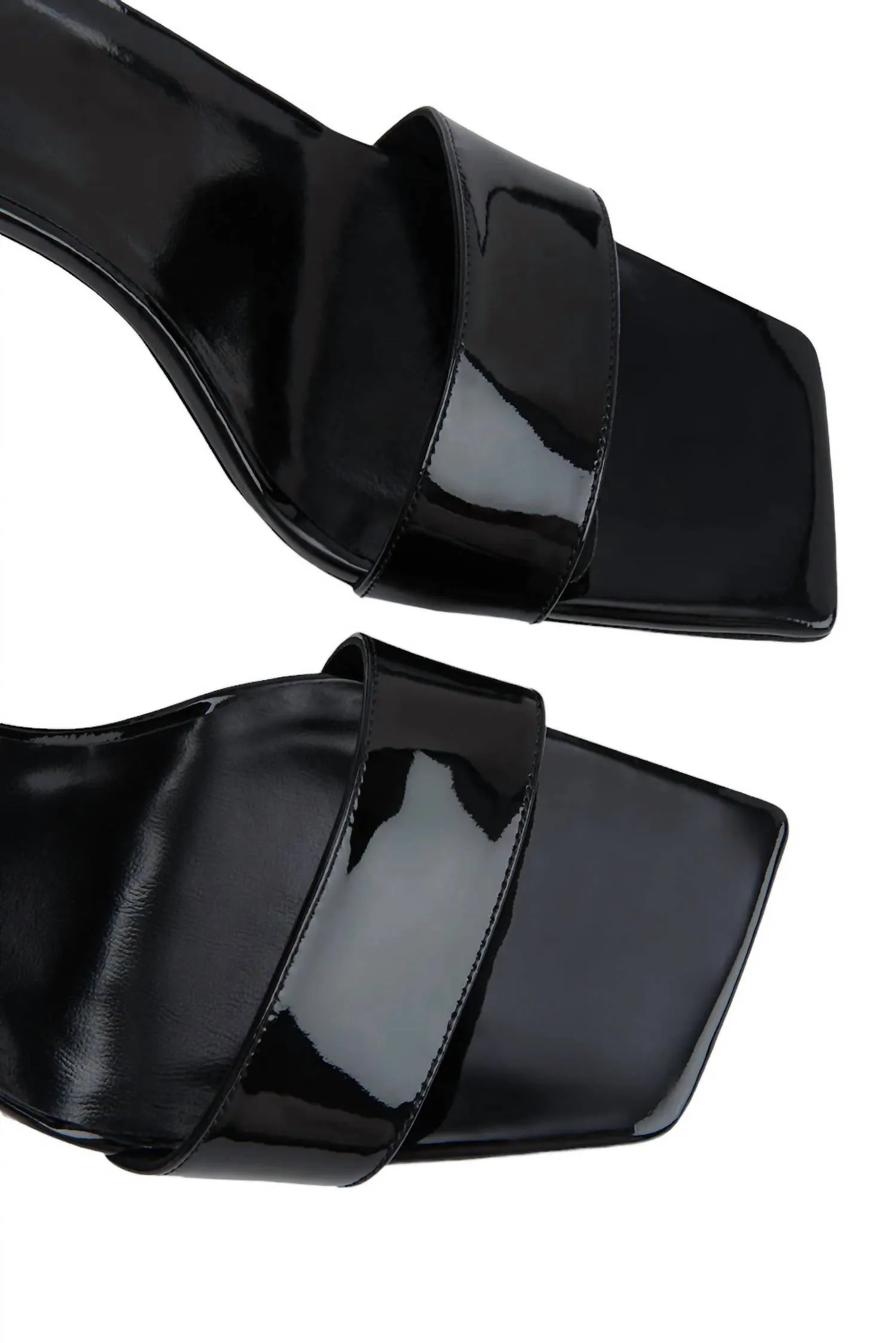 Women's Devon Heels Patent Leather Sandal In Black