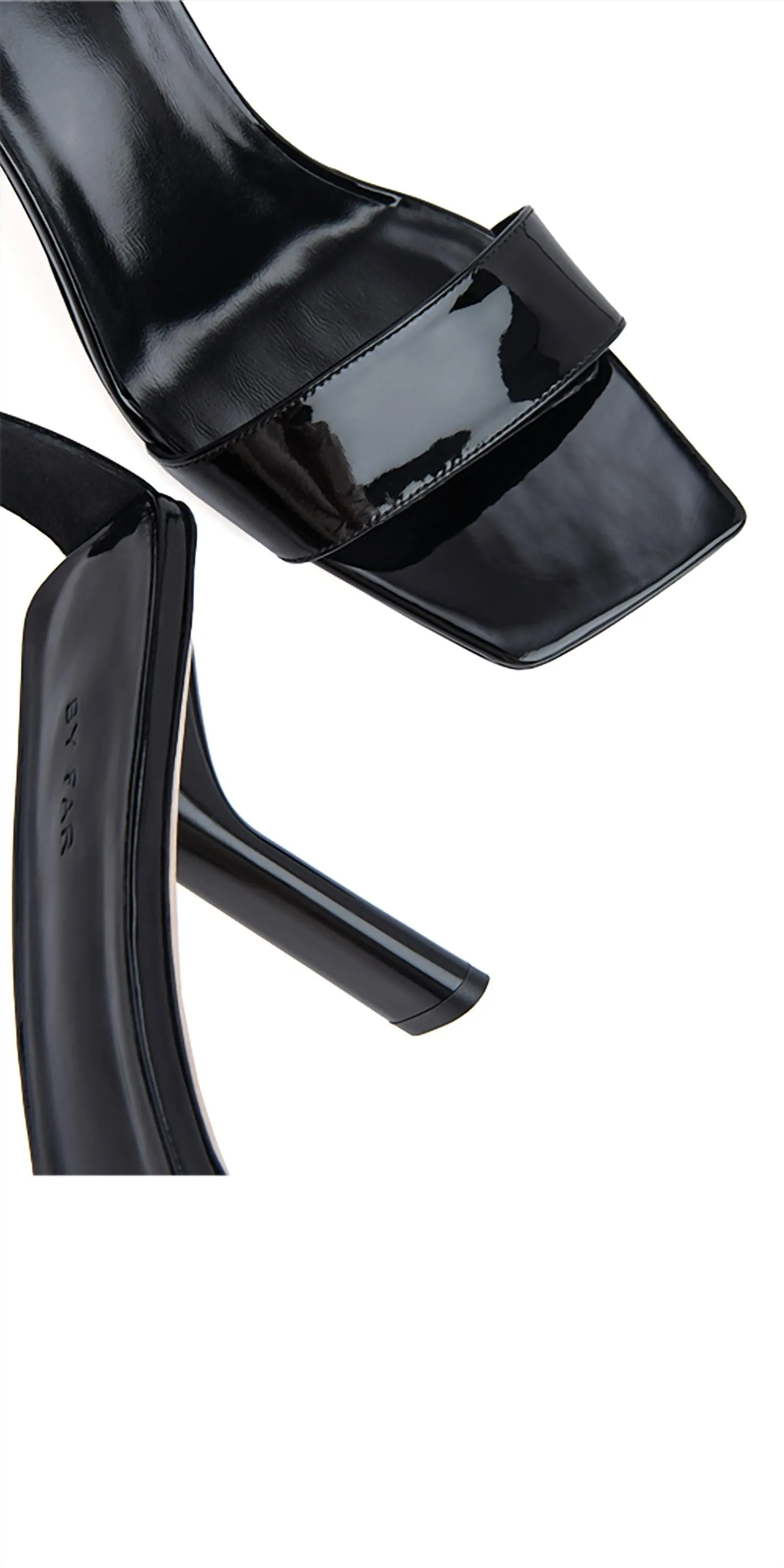Women's Devon Heels Patent Leather Sandal In Black