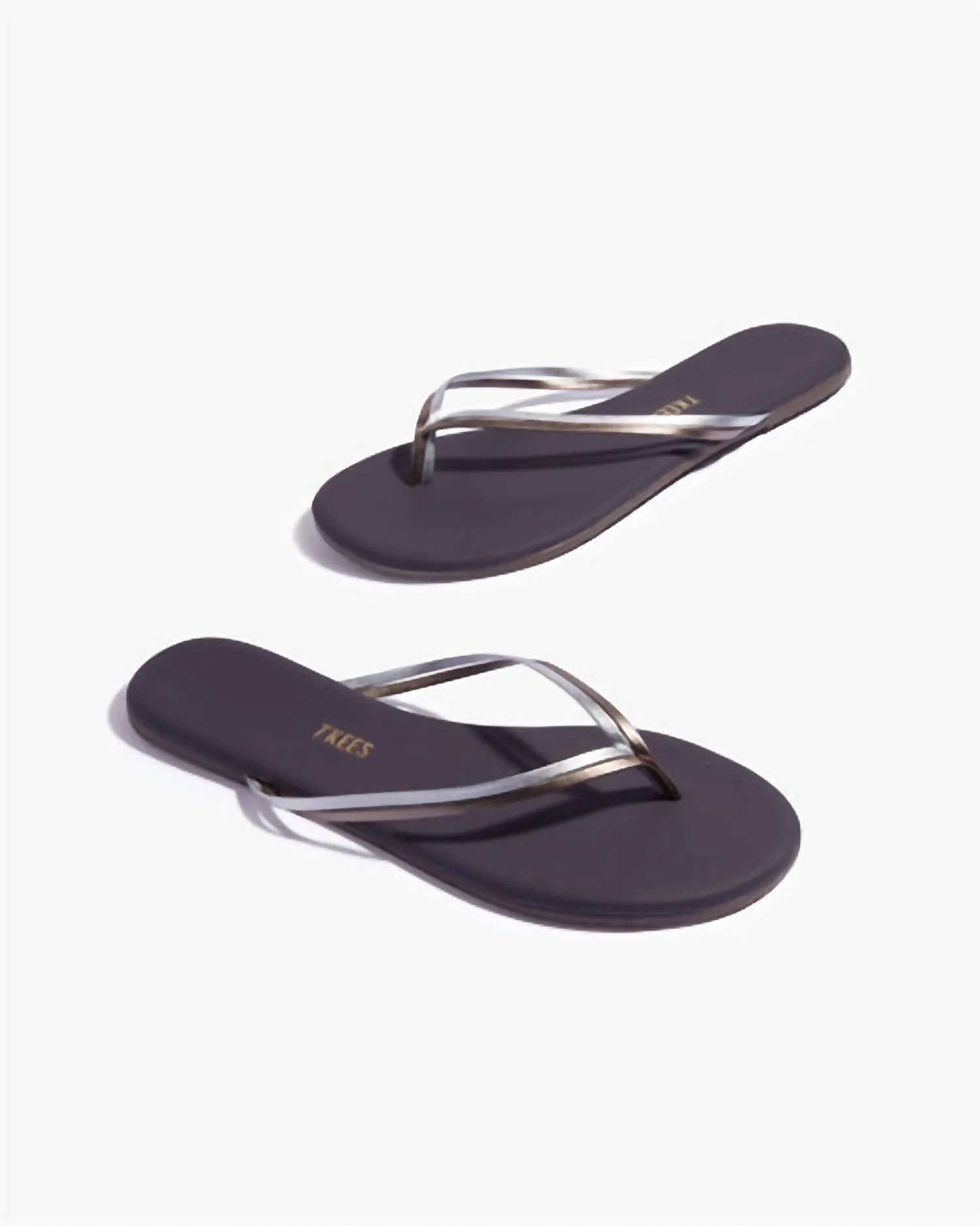 Women's Duo Flip Flops In Silver Shower