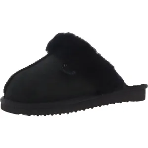 Womens Faux Fur Suede Slide Slippers