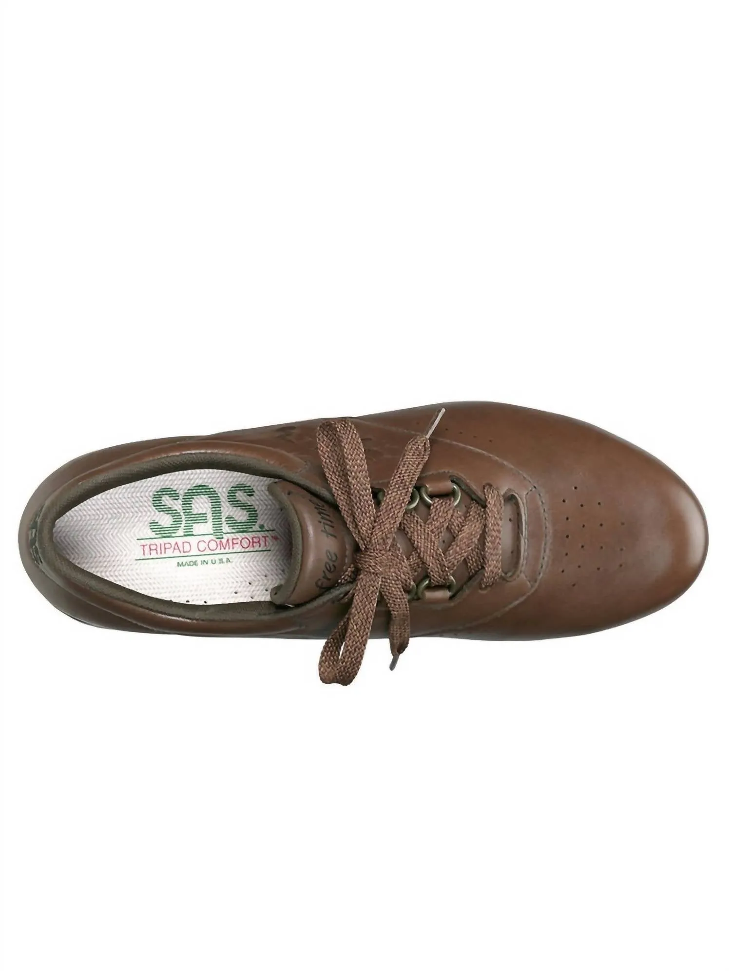 Women's Free Time Walking Shoe - Double Wide In Teak