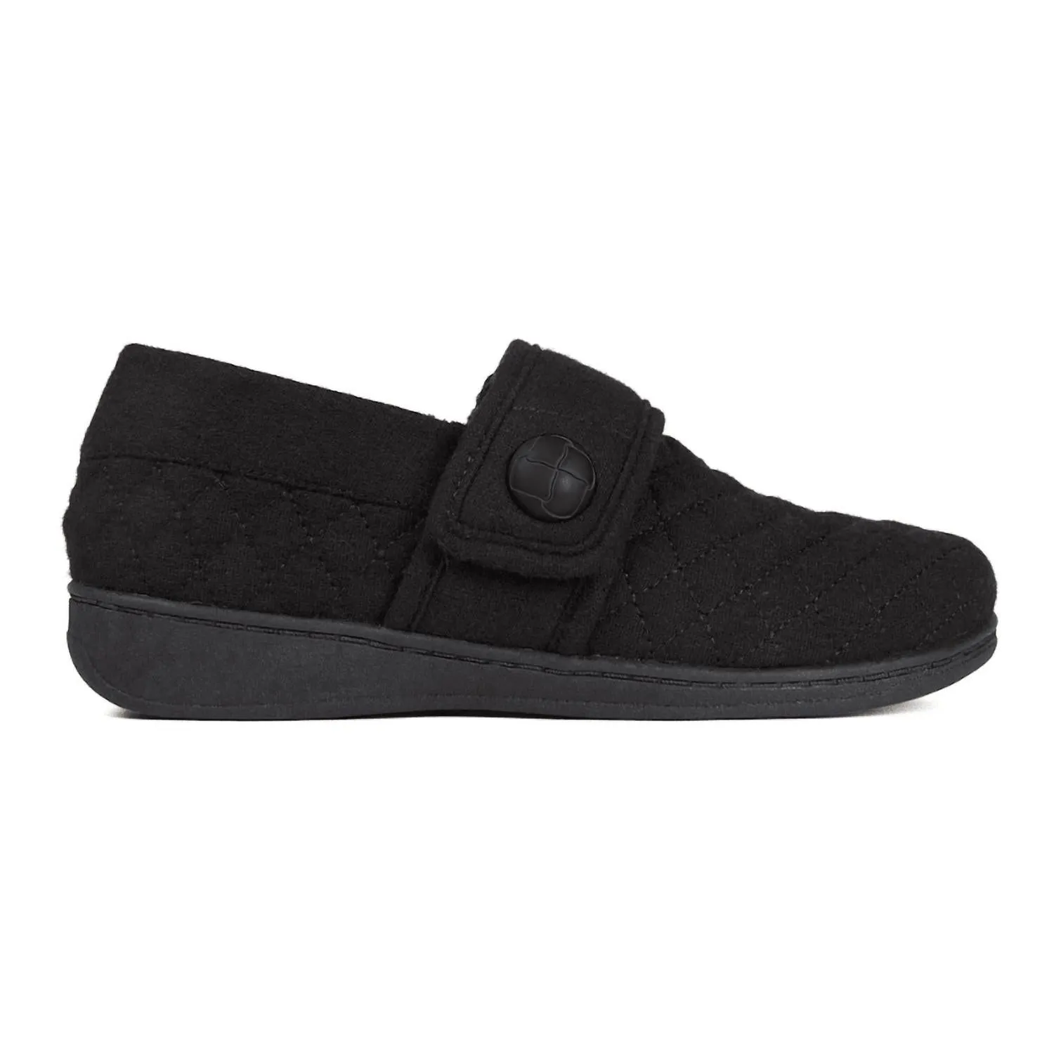 Women's Jackie Flannel Slipper - Medium Width In Black
