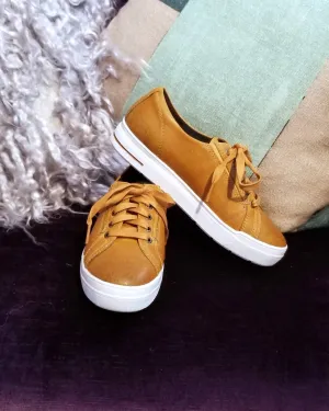 Women's Karma Sneaker In Sheep Nappa Curry