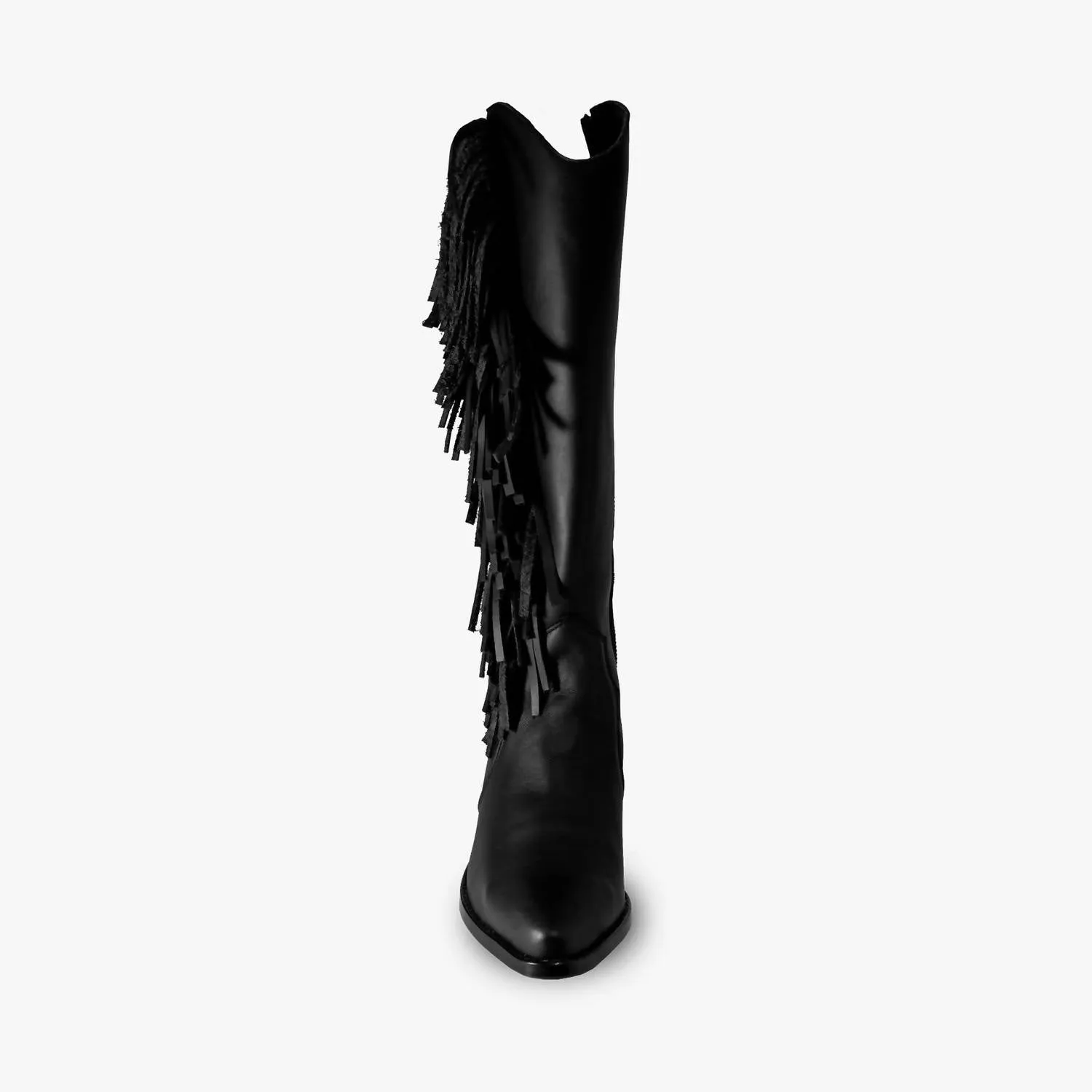 Women's Knee-High Premium Leather Ely Boots In Black