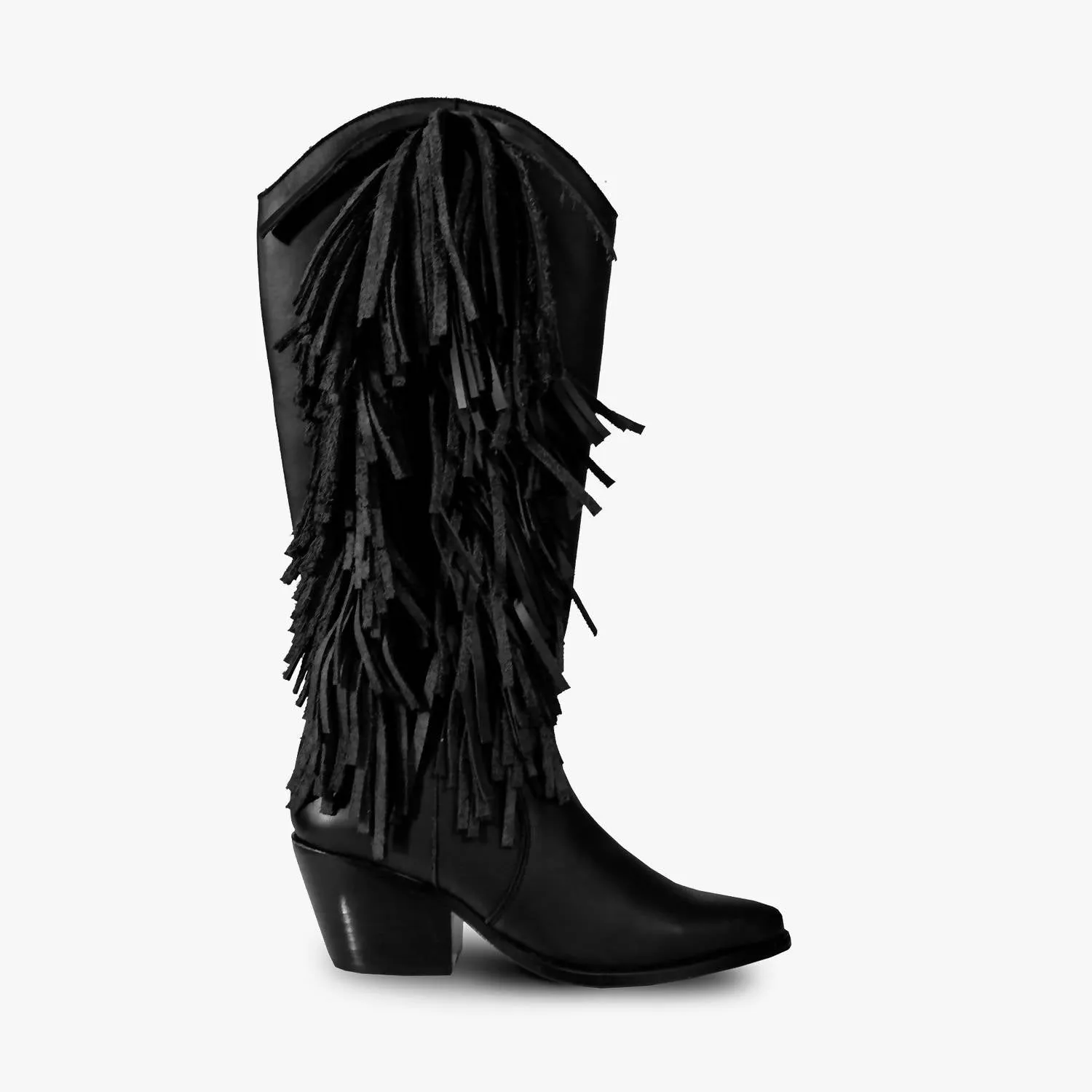 Women's Knee-High Premium Leather Ely Boots In Black
