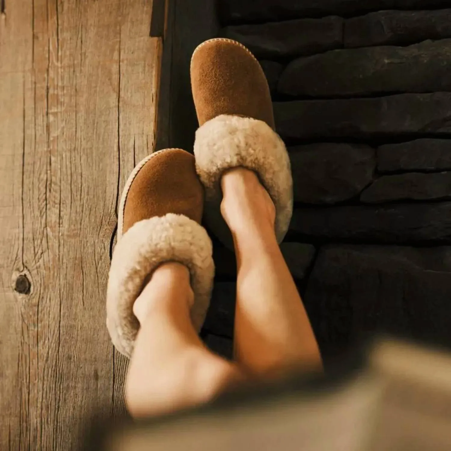 Women's Ku'i Mule Slippers In Tan/bone