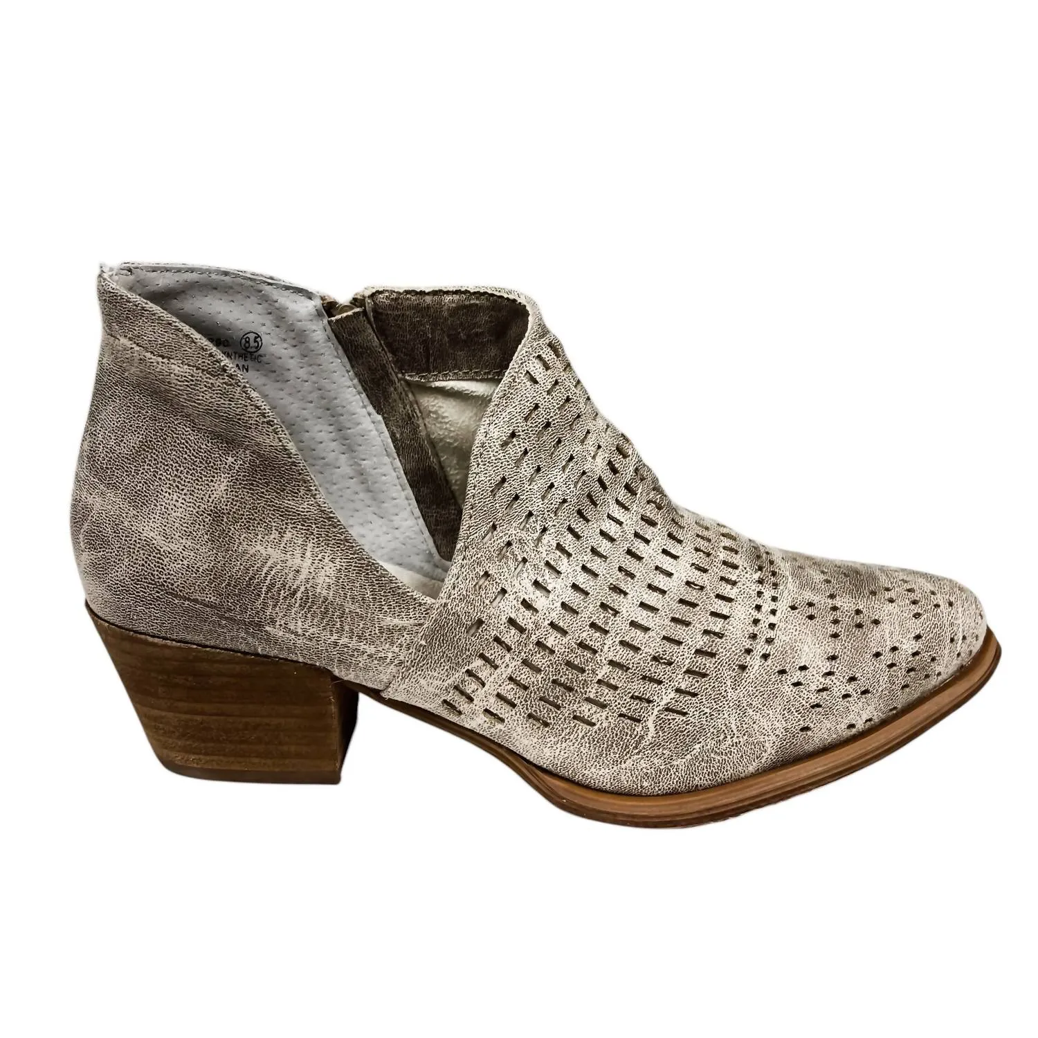 Women's Laserette Bootie In Cream