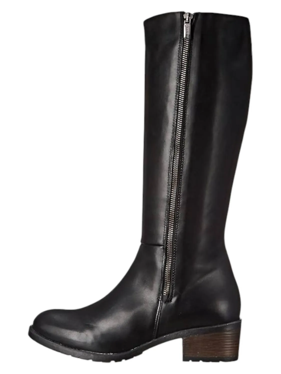 Women's Lauren Waterproof Tall Leather Boots In Black