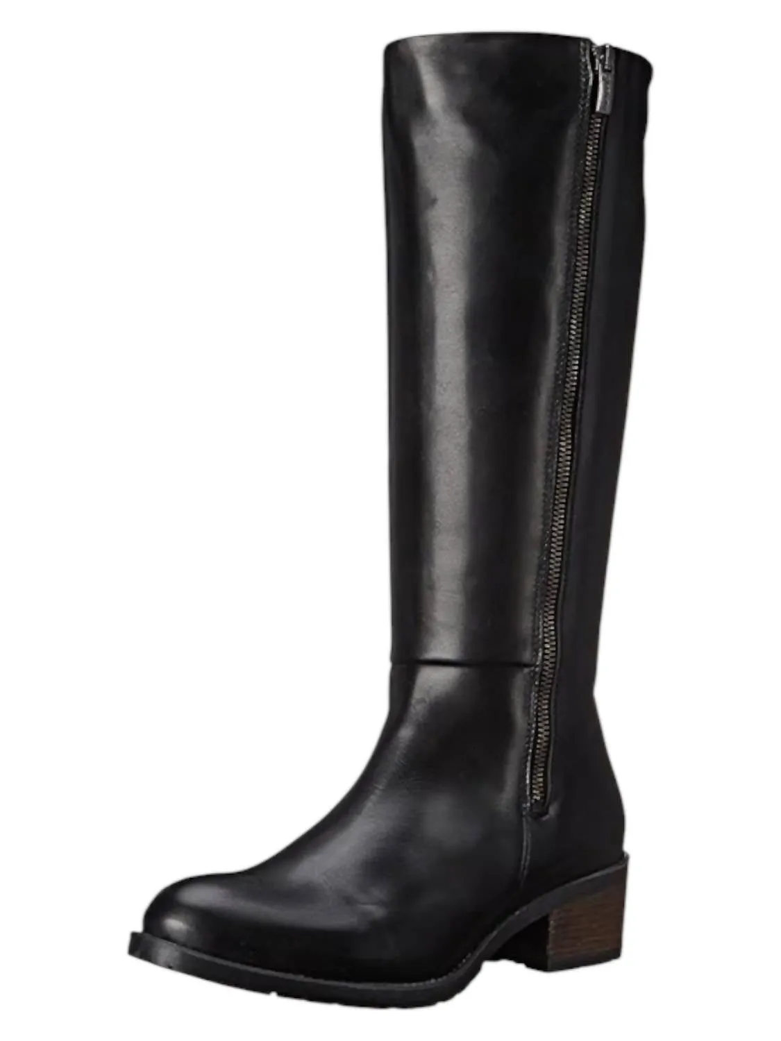 Women's Lauren Waterproof Tall Leather Boots In Black