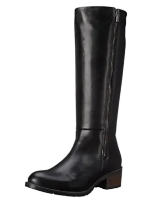 Women's Lauren Waterproof Tall Leather Boots In Black