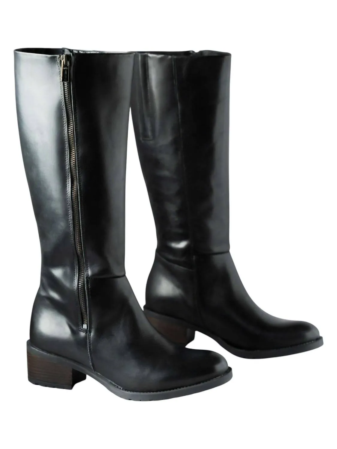 Women's Lauren Waterproof Tall Leather Boots In Black