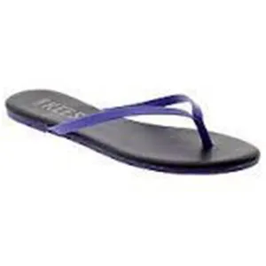 Women's Leather Thong Sandal In Black