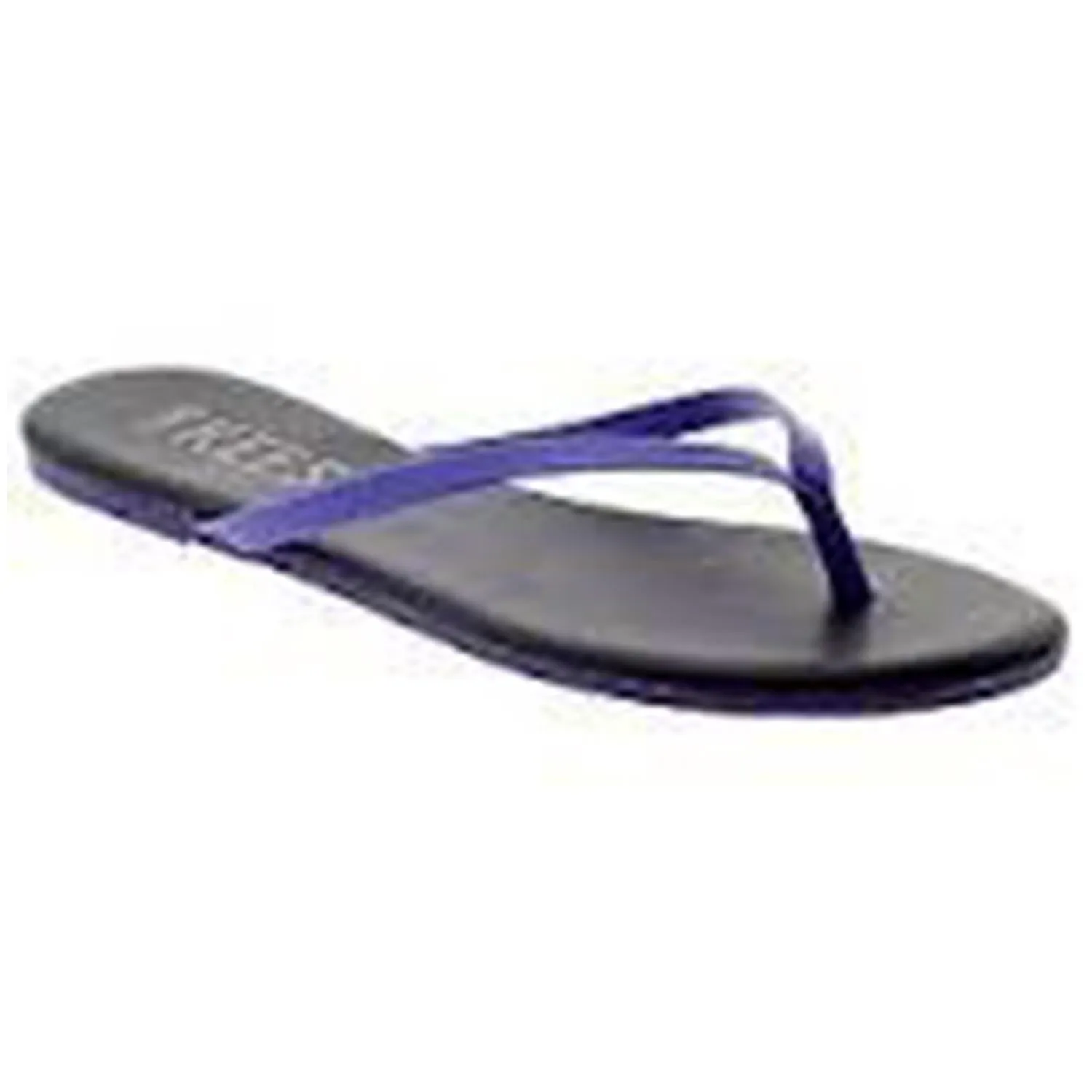 Women's Leather Thong Sandal In Black