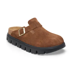 Women's Papillio by Birkenstock Boston Narrow Chunky Dark Tea Suede