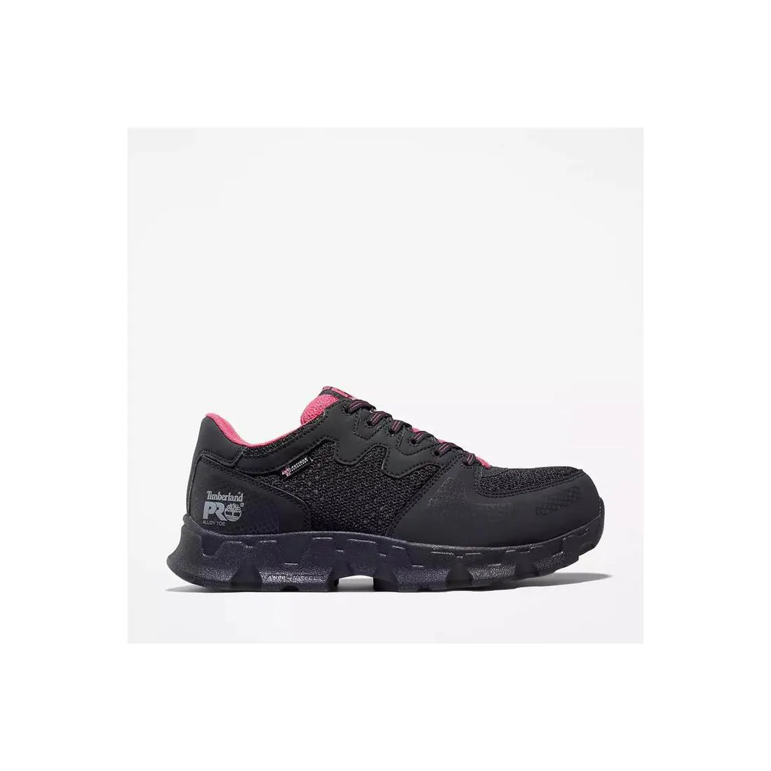 Women's Powertrain Esd Alloy-Toe Work Shoe Black/Pink