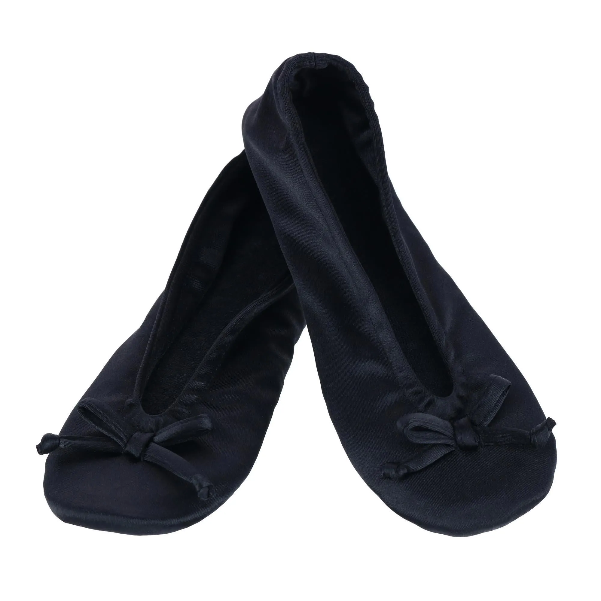 Women's Satin Ballerina Slipper House Shoe (Pack of 2)
