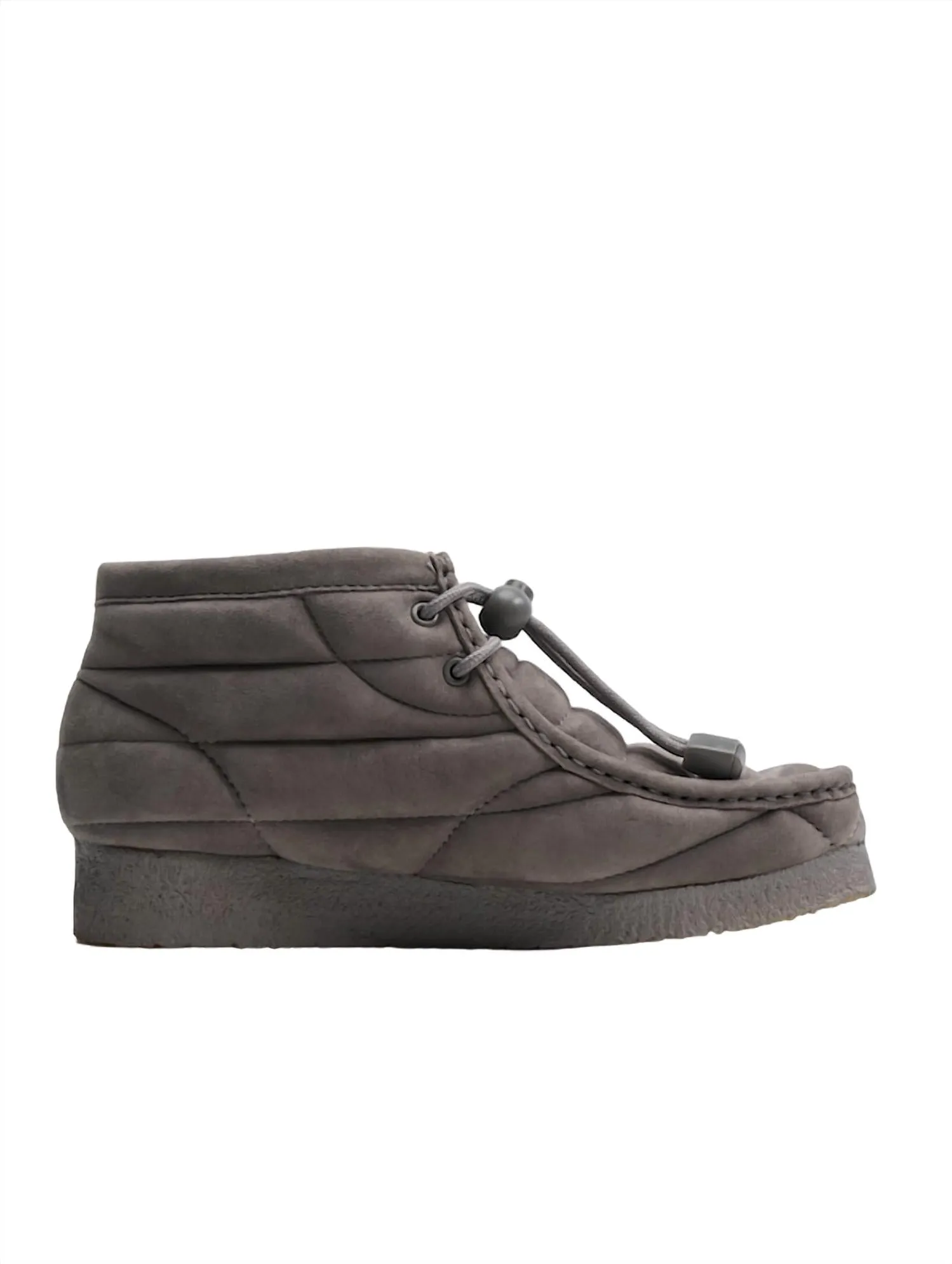 Women's Wallabee Boot In Grey Suede