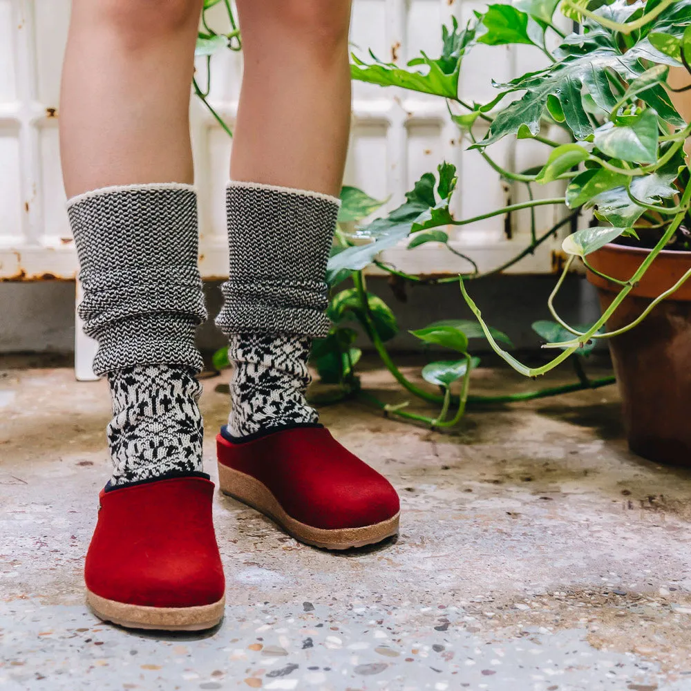 Wool Felt Clogs - Kris - Espresso (Adults 36-46) *Pre-order
