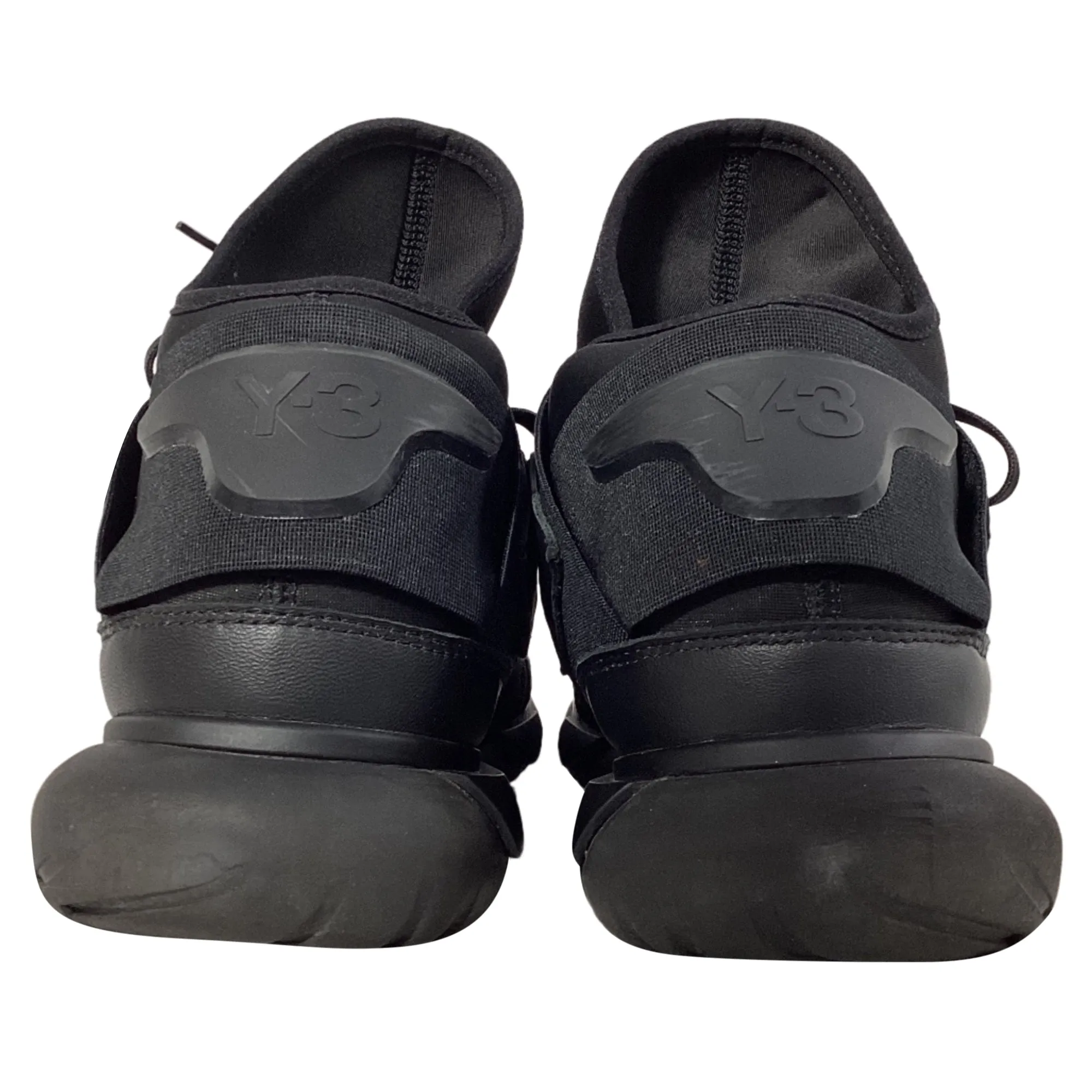Y-3 Qasa High Sneakers in Triple Black Neoprene